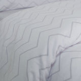Housse de couette en flanelle zigzag gris