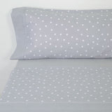 Gray stars flannel sheets