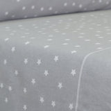Gray stars flannel sheets
