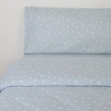 Housse de couette flanelle étoiles jade