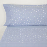 Blue stars flannel sheets
