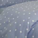 Housse de couette flanelle étoiles bleues