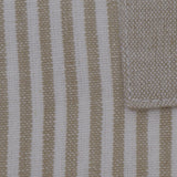 Beige striped cotton apron