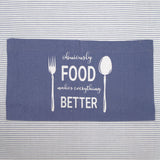 Tablier en coton rayé bleu 3