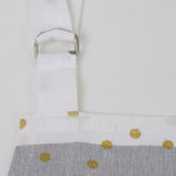Cotton striped apron and lurex taupe 7