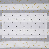Cotton striped apron and lurex taupe 7