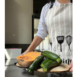 Apron cotton cooking beige 4