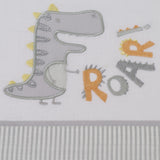 Ensemble de draps pour lit de bébé Roar 327 blanc/gris