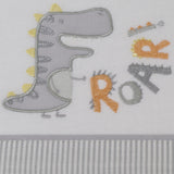 Crib sheet set flannel roar 327 white/gray