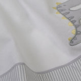 Crib sheet set flannel roar 327 white/gray