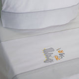 Ensemble de draps pour lit de bébé Roar 327 blanc/gris