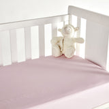 Drap-housse berceau polyester coton rose