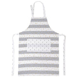 Cotton striped apron and lurex taupe 7