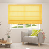 Store avec tiges en toile jaune