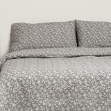 Versailles beige cotton knit duvet cover