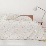 Housse de couette tricotée en coton granite