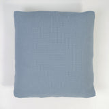 Housse de coussin nid d'abeille en coton bleu 150
