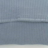 Housse de coussin nid d'abeille en coton bleu 150