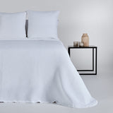 Couvre-lit en coton nid d'abeille blanc