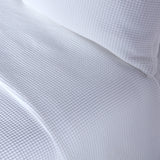 Couvre-lit en coton nid d'abeille blanc