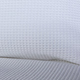 Couvre-lit en coton nid d'abeille blanc