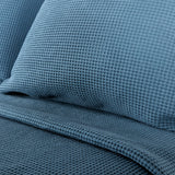 Blue honeycomb cotton bedspread 150