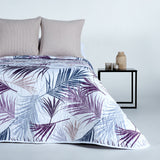 Couette légère palmier mauve