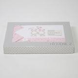 Crib sheet set 291 white/pink