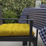 Housse de chaise en coton moutarde