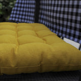 Housse de chaise en coton moutarde