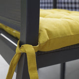 Housse de chaise en coton moutarde
