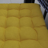 Housse de chaise en coton moutarde