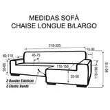 Housse de canapé méridienne b/long glamour