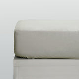 Draps housses en flanelle beige