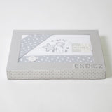 Crib sheet set flannel giraffe 378 white/gray