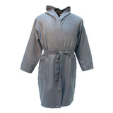 Peignoir adulte en microfibre gris