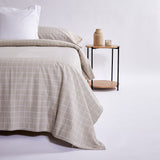 Square beige flannel duvet cover