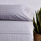 Draps de flanelle carrés gris