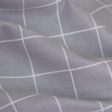 Gray square flannel duvet cover
