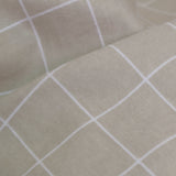 Square beige flannel duvet cover