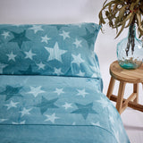 Turquoise satin sheets Casiopea