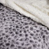 Couverture sherpa à imprimé animalier