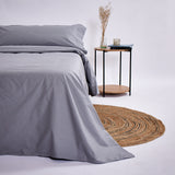 200 thread count percale cotton duvet cover gray