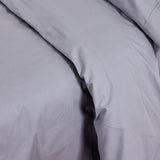 200 thread count percale cotton duvet cover gray