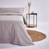 200 thread count percale cotton duvet cover beige