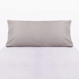 Taie d'oreiller en percale de coton beige 200 fils