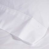 Taie d'oreiller en percale de coton blanche 200 fils