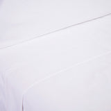Ensemble de draps en percale de coton 200 fils blanc