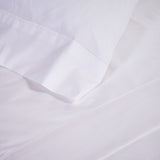 Ensemble de draps en percale de coton 200 fils blanc