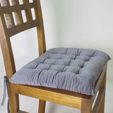 Housse de chaise en velours Sunset 18878 gris plomb